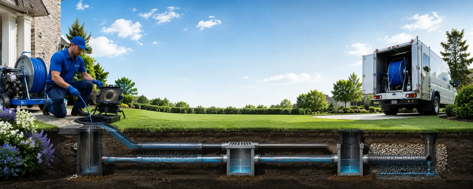 Outdoor drain cleaning information for Start, LA